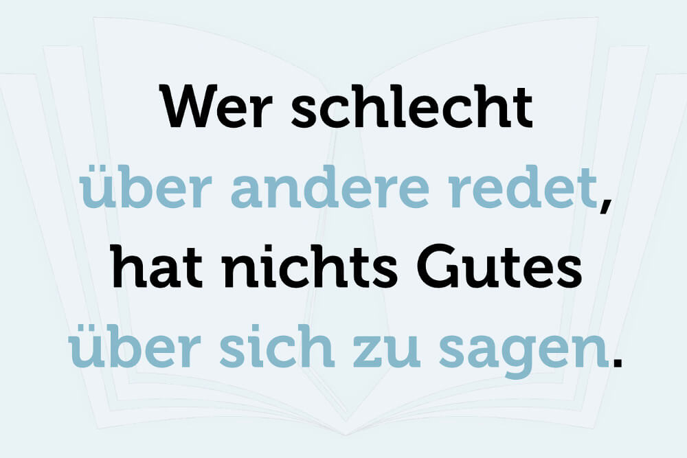 Lästern & Tratsch: Schlecht über andere reden Spruch