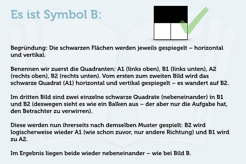 Logikraetsel Symbole Vervollstaendigen Loesung