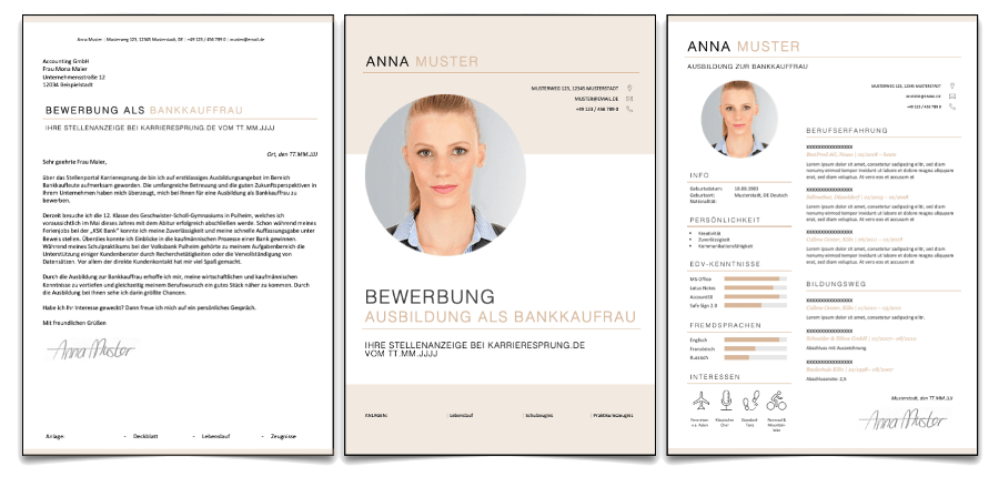 Bewerbung Ausbildungsplatz Vorlagen Muster Word