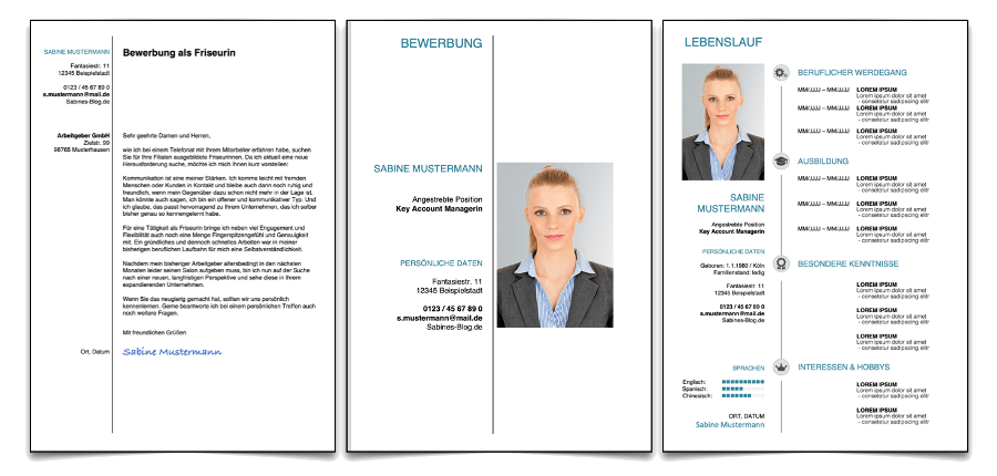 Komplette Bewerbung zum Bewerbungs-Editor